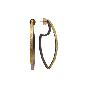 Large Celine Marquis Hoop in Yellow Gold
