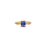 Load image into Gallery viewer, Emeral Cut Blue Sapphire Ring
