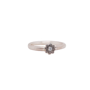 Moonflower Silver and Diamond Ring