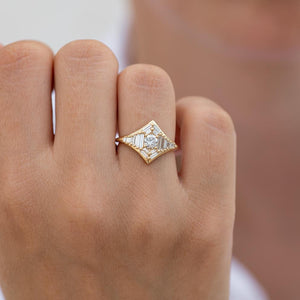 Baguette Diamond Star Ring