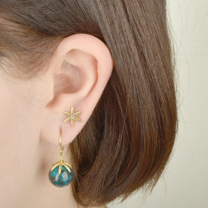 Diamond Center Star Earrings