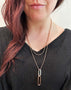 Load image into Gallery viewer, Forever Chic Rhodium and Rose Gold 2 Link Necklace w/ Extra Long Chain
