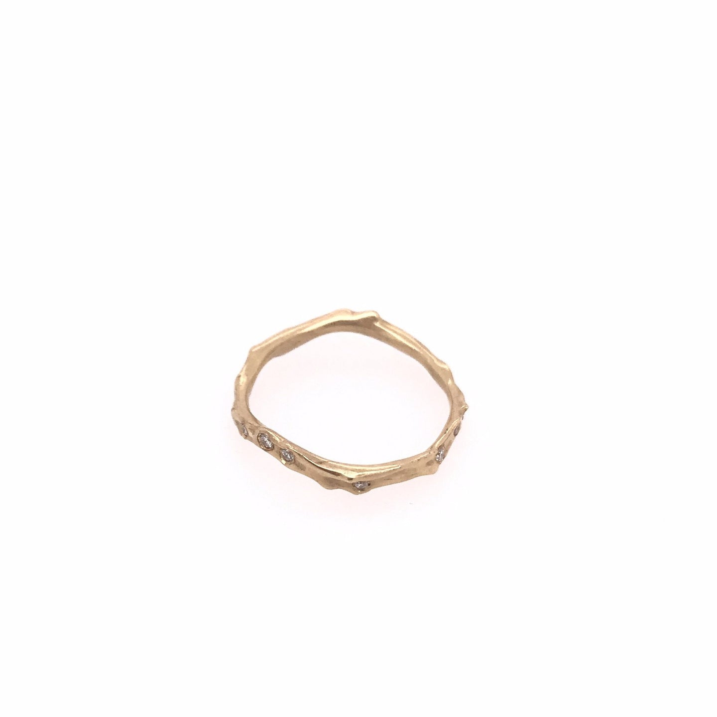 Gold Diamond Coral Stick Ring | Art + Soul Gallery