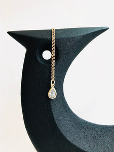 Rose Cut Salt + Pepper Diamond Pendant Necklace | Art + Soul Gallery