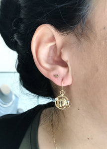 Rose Cut Diamond Artifact Earrings