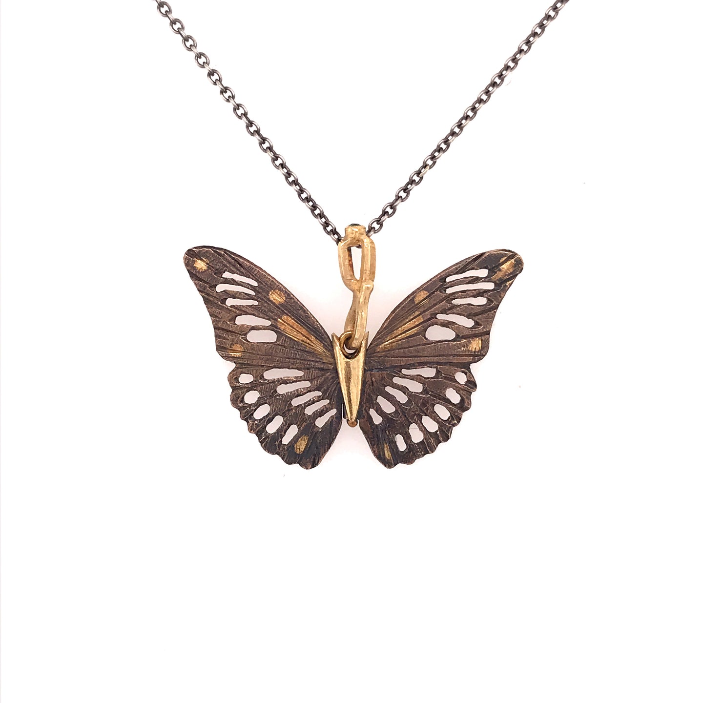 Rose Bronze Monarch Butterfly Pendant | Art + Soul Gallery