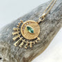 Load image into Gallery viewer, Marquise Tourmaline and Diamond Sunbeam Medal Nekclace
