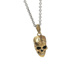 Brass Skull Pendant Necklace