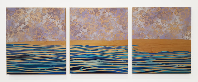 Lavendar Lavation Triptych | Art + Soul Gallery