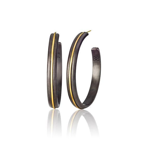 Mae Silver and Gold Large Hoops | Art + Soul Gallery
