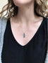 Load image into Gallery viewer, Concave Rectangular Drop Necklace
