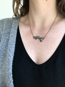 Scattered Bezel Set Diamond Necklace