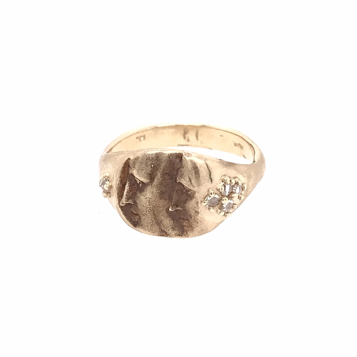 Two-Faced Rose Cut Diamond Artifact Ring