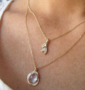 Oasis Moonstone and Diamond Necklace