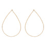 Load image into Gallery viewer, Prong Set Front Facing Large Tear Drop Earrings
