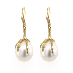 Pearl Egg and Claw Earrings | Art + Soul Gallery