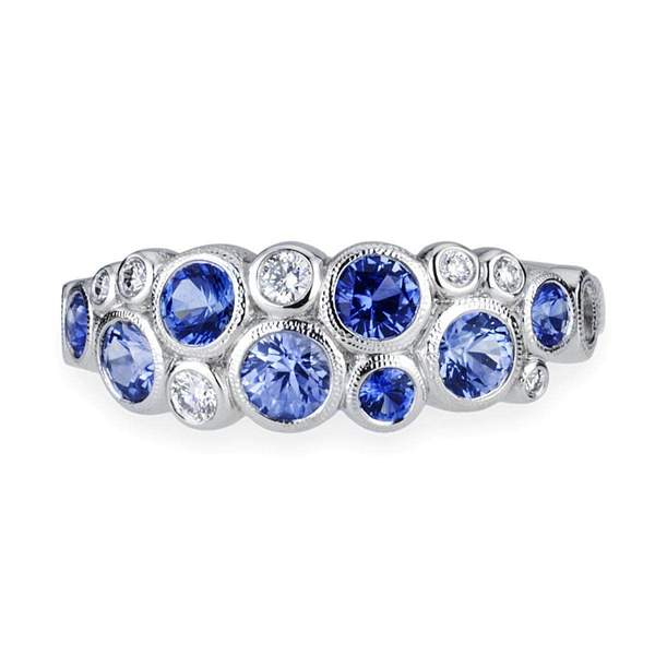 Platinum Blue Sapphire Ring