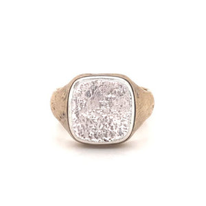Sterling and Brass Signet Ring | Art + Soul Gallery