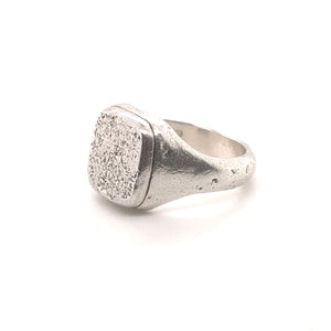 Sterling Silver Distressed Signet Ring | Art + Soul Gallery
