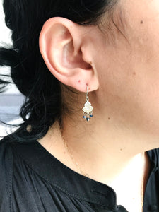 Diamond and Sapphire Mosaic Earrings