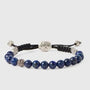 Load image into Gallery viewer, Adjustable Lapis and Sterling Silver Bracelet
