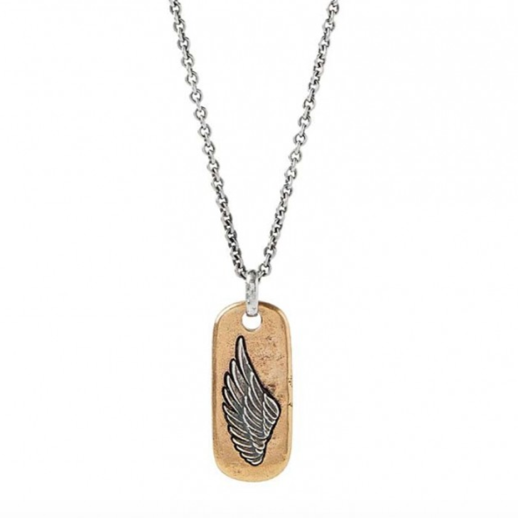 Wing Dog Tag Necklace
