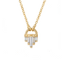 Load image into Gallery viewer, Graduated Baguette Diamond Pendant Necklace

