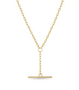 Load image into Gallery viewer, Square Oval Link Chain Faux Toggle Lariat Necklace
