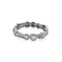 Load image into Gallery viewer, Alex Sepkus' 'Submarine' design in platinum set all the way around with 12-14 white diamonds of various sizes, .34 Total carat weight.
