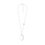 Load image into Gallery viewer, Polvere de Sogni Ruthenium Plated Sterling Silver Open Circle Necklace
