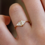 Load image into Gallery viewer, Vintage Diamond Triangle Ring
