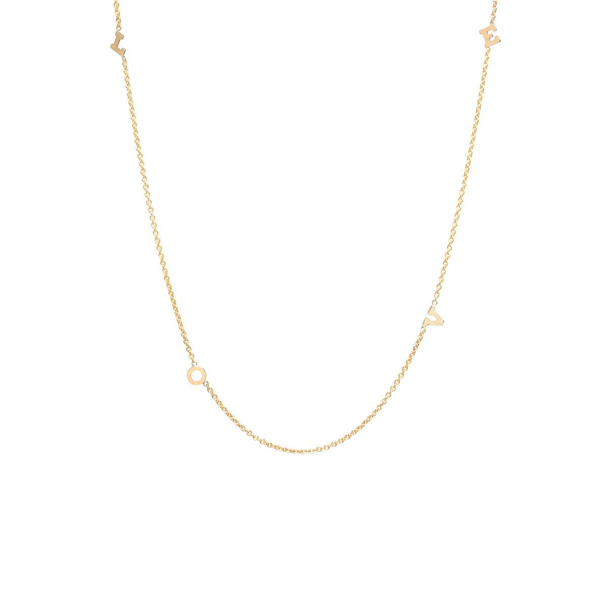 Tiny Gold Four Letter LOVE Necklace | Art + Soul Gallery