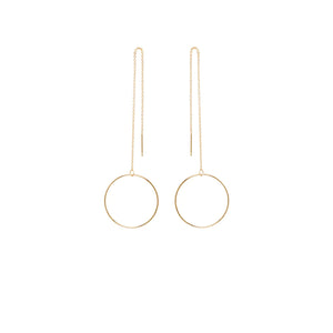 Large Open Circle Threader Earrings