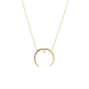 Horn Prong Diamond Necklace