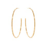 Load image into Gallery viewer, 5 Bead Set Diamond Large Hoop Earrings
