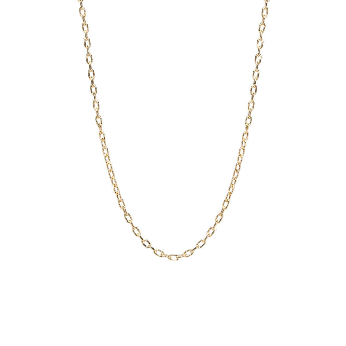 Small Square Oval Link Chain Necklace
