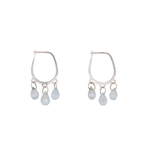 Blue Topaz Small Hoops