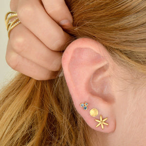 Delicate Hammered Disc Studs