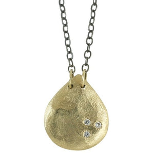 Medium Diamond Gold Scale Necklace | Art + Soul Gallery