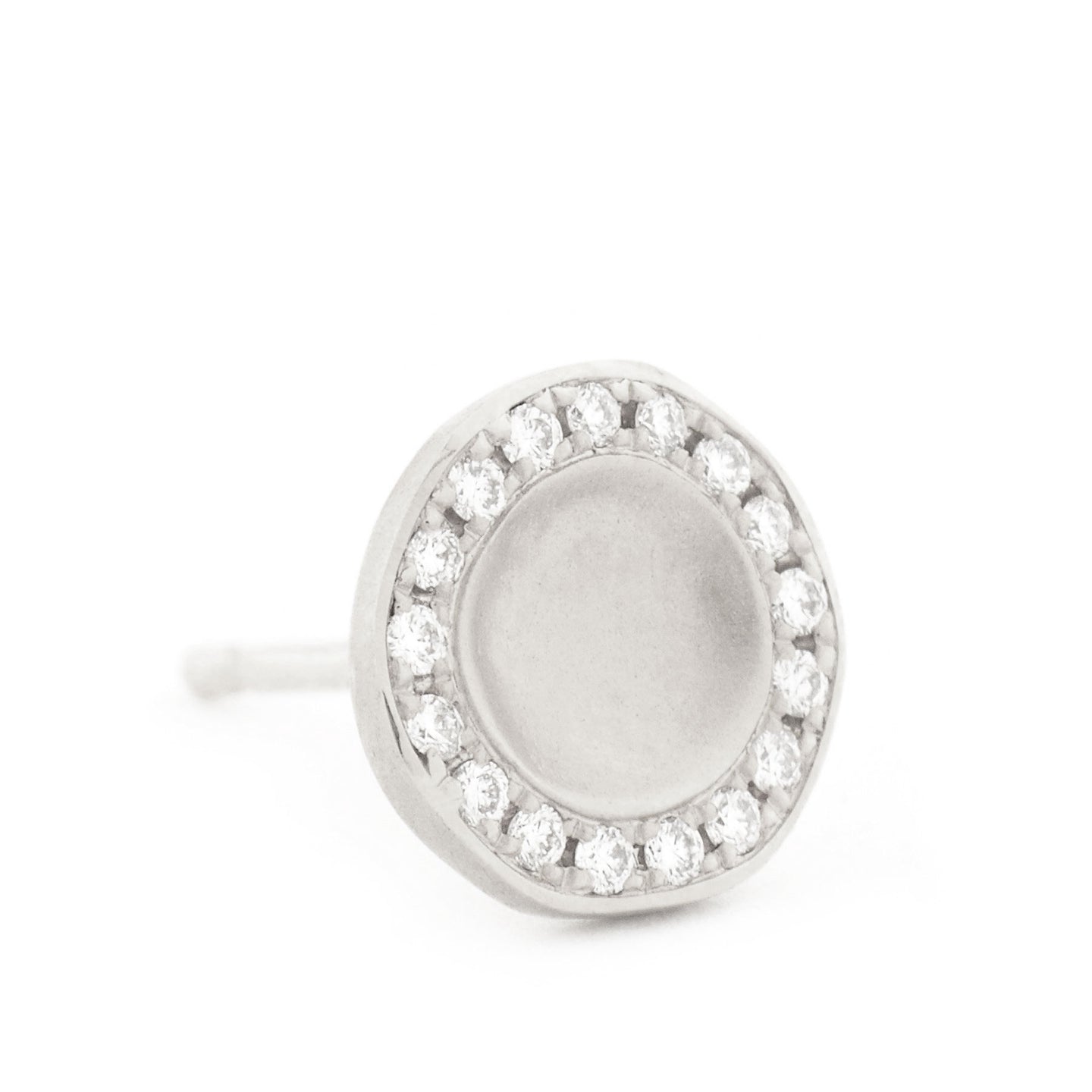 White Gold Lilydust Cup Stud Earrings | Art + Soul Gallery