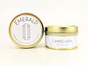 Candelaria Gold Tin Candles