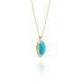 Load image into Gallery viewer, Scallop Oval Turquoise Necklace
