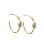Load image into Gallery viewer, Guiding Light Hoops w/ Labradorite
