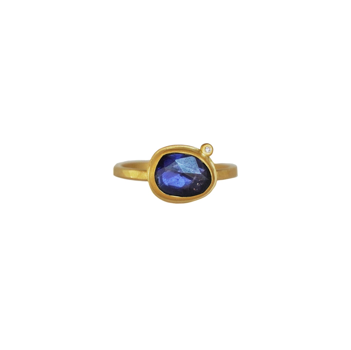 Rosecut Blue Sapphire Ring
