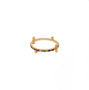 Load image into Gallery viewer, Ruby, Sapphire, Emerald, and Diamond Asymmetric Ring in Yellow Gold
