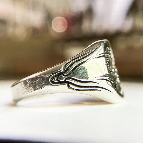 Vintage silver 2025 signet ring