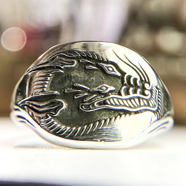Dragon Head Ring Custom Hand Sculpt Paint Black Multicolour Adjustable –  ElusiveRabbit