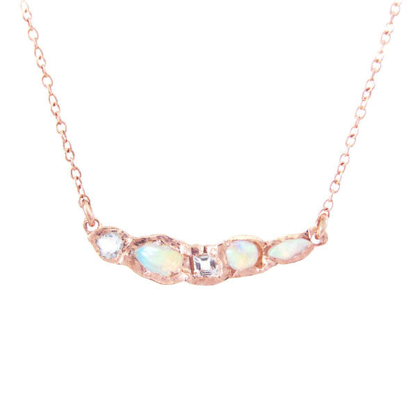 Journey Treasure Mermaid Necklace in Rose Gold