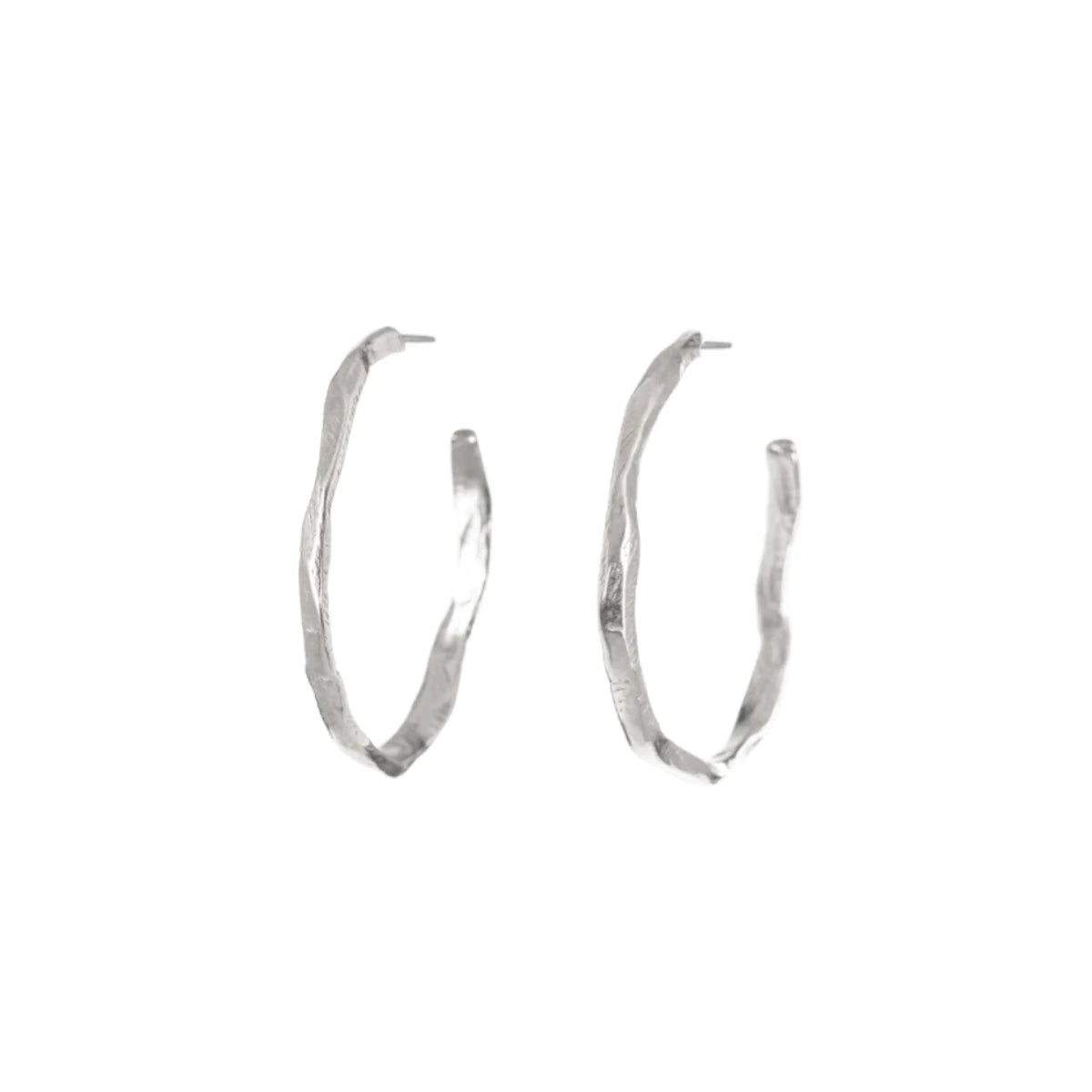 Silver Stonehenge Hoop Earrings