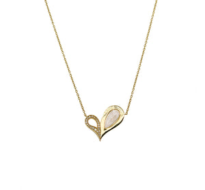 Diamond Slice Heart Necklace